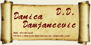 Danica Damjančević vizit kartica